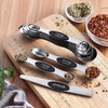 Magnetic Measuring Spoons Set of 8 Stainless Steel, Dual Sided,Fits