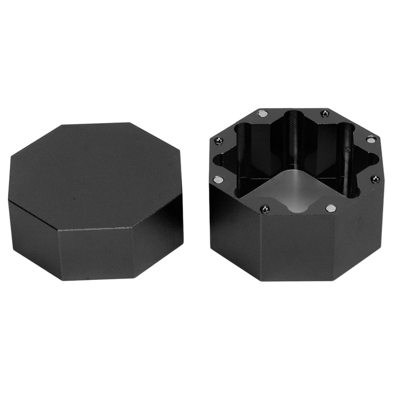 Naroote Pool Chalk Holder, Chalk Holder Billiard Aluminium Alloy Octagonal