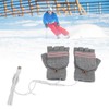 1Pair USB Heated Winter Gloves Mitten Knitting Hand Warmer Gloves