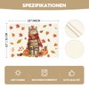 Artoid Mode Cat Pumpkins Maple Leaves Autumn Place Mats Set