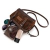 Wrangler Genuine Leather Hair-On Cowhide Barrel Bag Crossbody Purse -