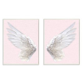 Stupell Industries Pink Wings Stretched Canvas Wall Art, 16 x 20, Multicolor