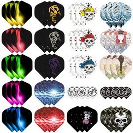 Dart Flights, 20 Sets 60 Pieces PET Standard Dart Accessories Perfect for Soft and Steel Tip Darts