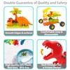 Anpcso Building Blocks for Toddlers 3-5, Dinosaur Toys- Dinosaurs, Car,