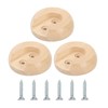 sourcing map 6Pcs Wooden Closet Rod Holders, Wardrobe Rod Brackets