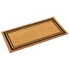 Kempf Double Border Large Coco Coir Mat, Rubber Vinyl Backing,
