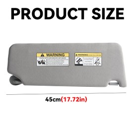 SleYuYir 83280-SZA-A01ZA Driver Left Side Sun Visor Compatible with Honda Pilot 2009 2010 2011 2012 2013 2014 2015 Sunshade (Gray)