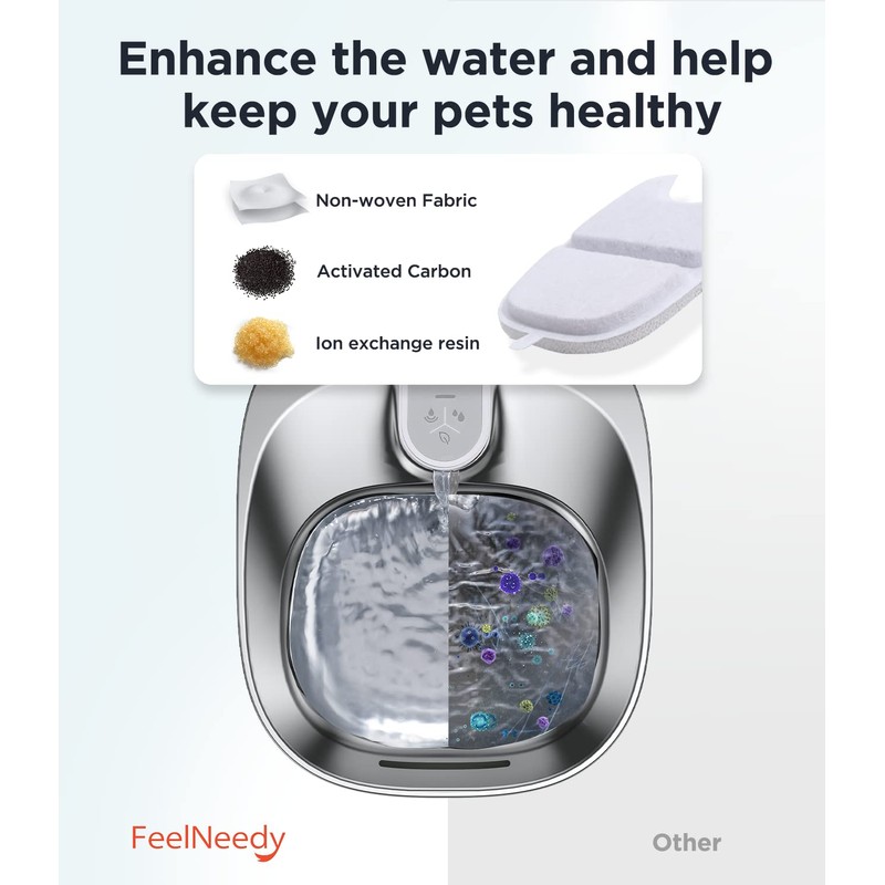 6 Pack Cat Water Fountain Filter & 6 Pack Pump