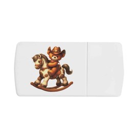 'Cowboy Teddy Bear' Pill Box with Tablet Splitter (PI00030814)