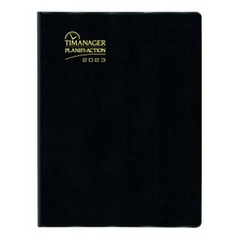BLUELINE 2023 Timanager Planifi-Action Weekly/Monthly Planner, Appointment Book, 13 Months, December 2022 to December 2023, Twin-Wire Binding, 11'' x 8.5'', Black, Bilingual (C5933.81BT-23)
