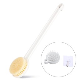 PROBUSINES-Body Brush Long Handled Shower Brush Back Skin Scrubber Exfoliating Body Dry Brushing Massage Improves Blood Circulation