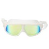 Adult Large Frame Waterproof Antifog Swimming Goggles Electroplate Plain Glass