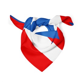 Dsiflylife Puerto Rico Silk Scarfs Women's Fashion Flag Square Silk Scarf for Hair, Square Silk Hair Wrap for Women Hand Rolling Edge