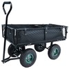 Liner Included, Mesh Steel Folding Utility Wagon with Removable Sides