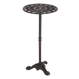 OwnMy Cast Iron Tall Plant Stand Heavy Duty Vintage Flower Pot Holder Stand, Decorative Round Potted Plant Holder Rack, Indoor Outdoor Metal Plant Holder Wrought Iron Large Plant Stand for Home Garden