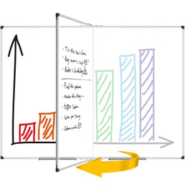 XBoard Extra Large Magnetic Whiteboard 60 x 48 Inch, Giant Foldable Dry Erase White Board for Wall with Marker Tray 5' x 4' | Big Aluminum Frame Folding Message Presentation Board