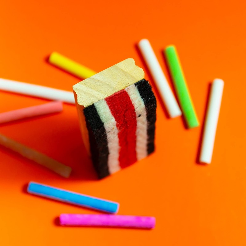 BAZIC Products Chalk Board Eraser, Wood Felt Blackboard and White