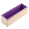 Moldes de jabón de Silicona, Caja de Madera, Capacidad Rectangular