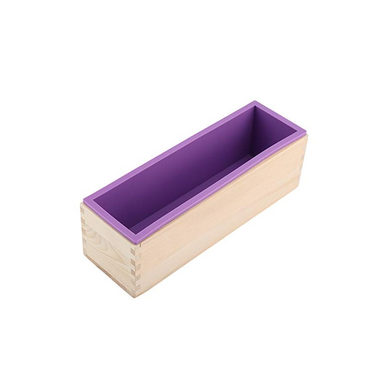 Moldes de jabón de Silicona, Caja de Madera, Capacidad Rectangular