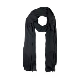 WESTEND CHOICE Crepe Chiffon Scarf Ladies Neck Wrap Women Scarves Crinkle Chiffon Scarf Stole Shawl women's scarves & wraps 150x47 cm (Black)