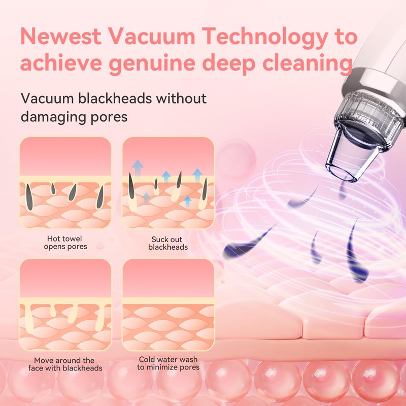 Blackhead Remover Pore Vacuum Upgraded Facial Pore Cleaner Electric Comedone