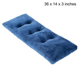 JAMPAYANG Bench Cushion, Non-Slip Tufted Bench Cushions for Swing, Shoe Storage, Window Seat (36"x14", Blue)