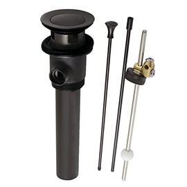 Kingston Brass KBT2125 Made to Match Brass Drain with Overflow and Extra Long Pop-Up Rod, 22 Gauge, Oil Rubbed Bronze