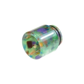 Armerah Abstract 810 Drip Tip eCig Mouthpiece Short/Wide Epoxy Resin Single Green