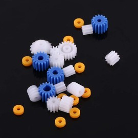 26pcs Plastic Spindle Worm Gear Set, Small Plastic Gears, 2MM/2.3MM/3MM/3.17MM/4MM Motor Gear Kits DIY Assembly for Aircraft Car Model