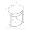 Furinno JAYA Simple Design Oval End Table Set of 2,