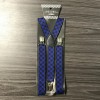 COOOL Royal Blue Plaid Checker Suspender for Adults Men Women