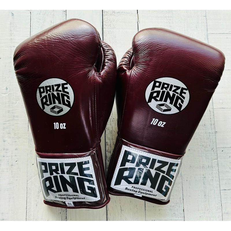PRIZE RING "Classic" Boxing Gloves Lace-up 10oz Enge