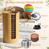 AFOROEOA 2 Pack Bamboo Mason Jar Lid Organizer - Vertical
