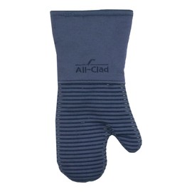 All-Clad Premium Silicone Oven Mitt: Heat Resistant to 500 Degrees - 100% Cotton & Silicone, 14"x7" Pot Holder for Kitchen and Barbeque, (1-Pack), Indigo