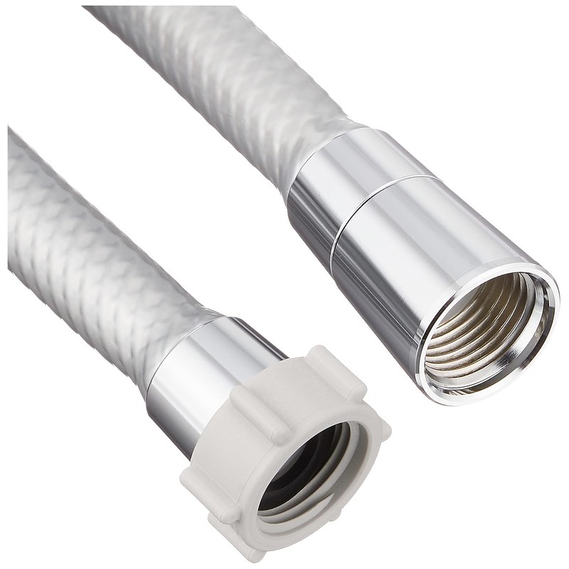 LIXIL INAX Shower Hose A-4215-16 Metal-Style Silver Hose, 5.9 ft