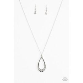 Paparazzi Teardrop Tease White Necklace Paparazzi New
