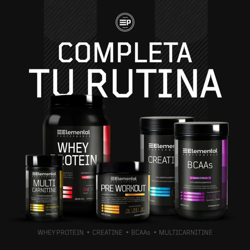 Elemental Creatina Monohidratada Micronizada 450g 90 porciones | Hecha por