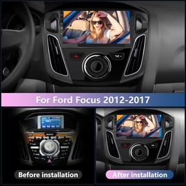 EagleNav Car Stereo [2GB+32GB] for Ford Focus 2012-2017, 9 inch Touch Screen Android 13 Radio with Bluetooth GPS Wireless CarPlay Andriod Auto