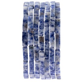 abalorio rectangulares de sodalita azul natural, 4 x 13 mm, 38 cm/str, abalorio sueltas de piedras semipreciosas para hacer pulseras, collares, aretes