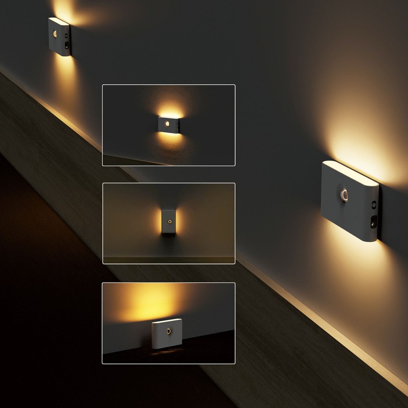 LED Motion Sensor Light Type C Rechargeable 360 Degrees Rotated