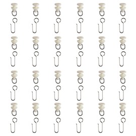 TYRON Carrier Roller with Hooks for Adhesive Curtain Track (Set of 24)