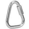 Outdoor Stainless Steel Triangle Shape Screw Lock Carabiner Mounteering Safety