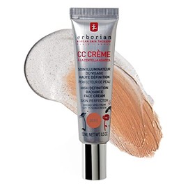 Erborian Color Correcting CC Cream with Centella Asiatica, Tan (Dore) - Light Multi-Purpose Facial Concealer with Illuminating Finish Soothes...      