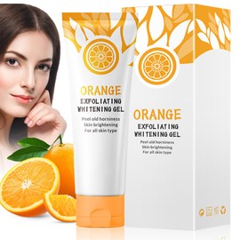 Orange Exfoliating Gel, Vitamin C Exfoliating Cleansing Gel, Deep Cleansing Scrub for Face & Body, Moisturizing Facial Exfoliator for All Skin Types, Smooth and Radiant Skin, Remove Dead Skin, 50g
