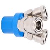 3Pcs 3Way Air Quick Coupling CType Round Tee Pneumatic Connector