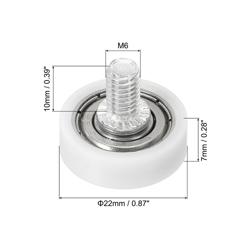 PATIKIL 22 mm Drawer Castors, Pack of 4 Plastic Drawer