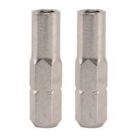 Pack of 2 Hex Screwdriver Inserts, 1/4 Inch Bit Adapter, Nickel-Plated Magnetic Bit Adapter 1/4, 1/4 Hex Converter, Adapter 1/4 Inch 6.35 mm to 4 mm, 1/4 Inch 6.35 mm Handle
