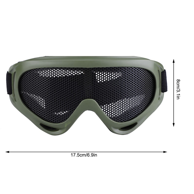 X400 Tactics Mesh Goggles Steel Lenses Sunglass Outdoor Paintball Eyewear