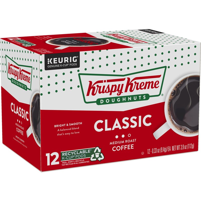 Krispy Kreme Classic Keurig Single-Serve K-Cup Pods, Medium Roast Coffee,