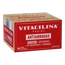Vitacilina Facial Antiarrugas Retinol Ácido Hialurónico 100g Momento de aplicación Día/Noche Tipo de piel Todo tipo de piel